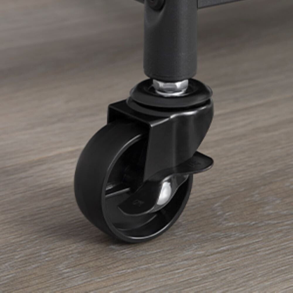 Wäschekorb Wäschesammler Wäschesortierer Wäschesack 2 Fächer Ablage 2 Taschen Schwarz – Bild 3